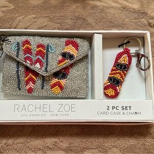 Rachel Zoe Beaded Card Case and Charm Set